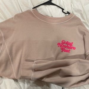 Going nowhere fast light pink crewneck